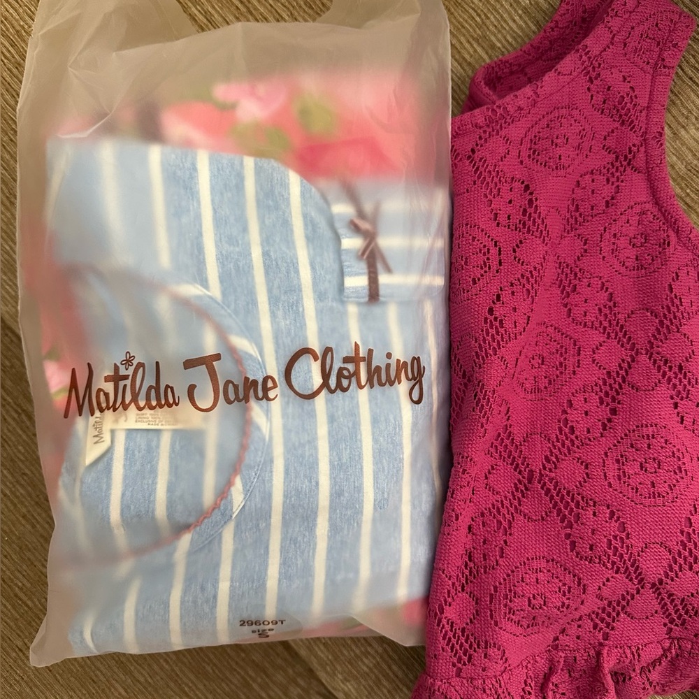 Matilda Jane Pink Dress & Top Bundle size 14